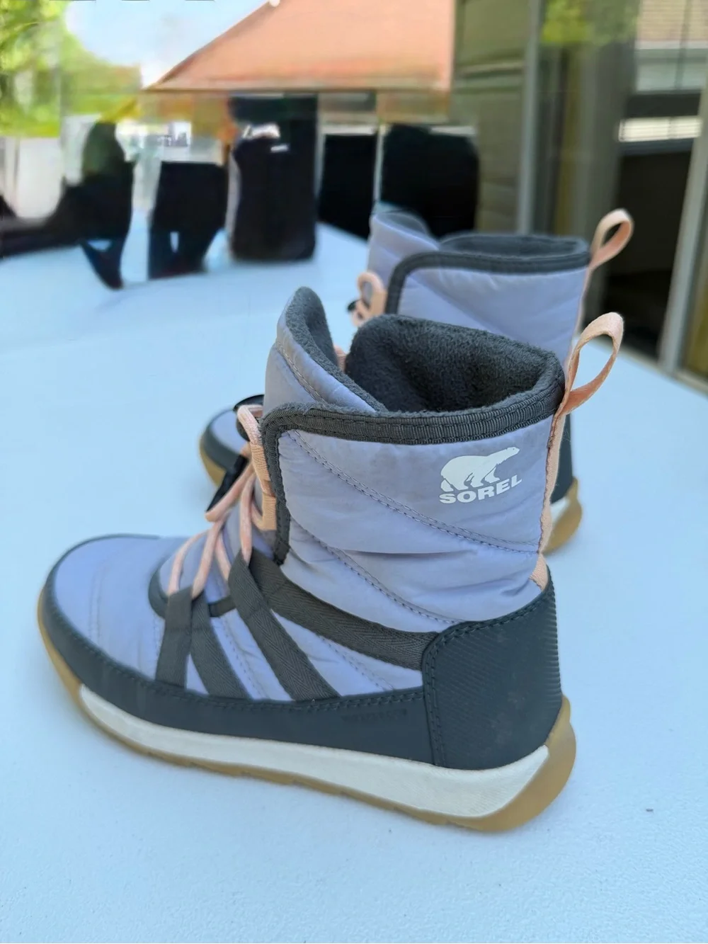 SOREL Kids Purple Insulated Winter Snow Boots Faux Fur Size 3
